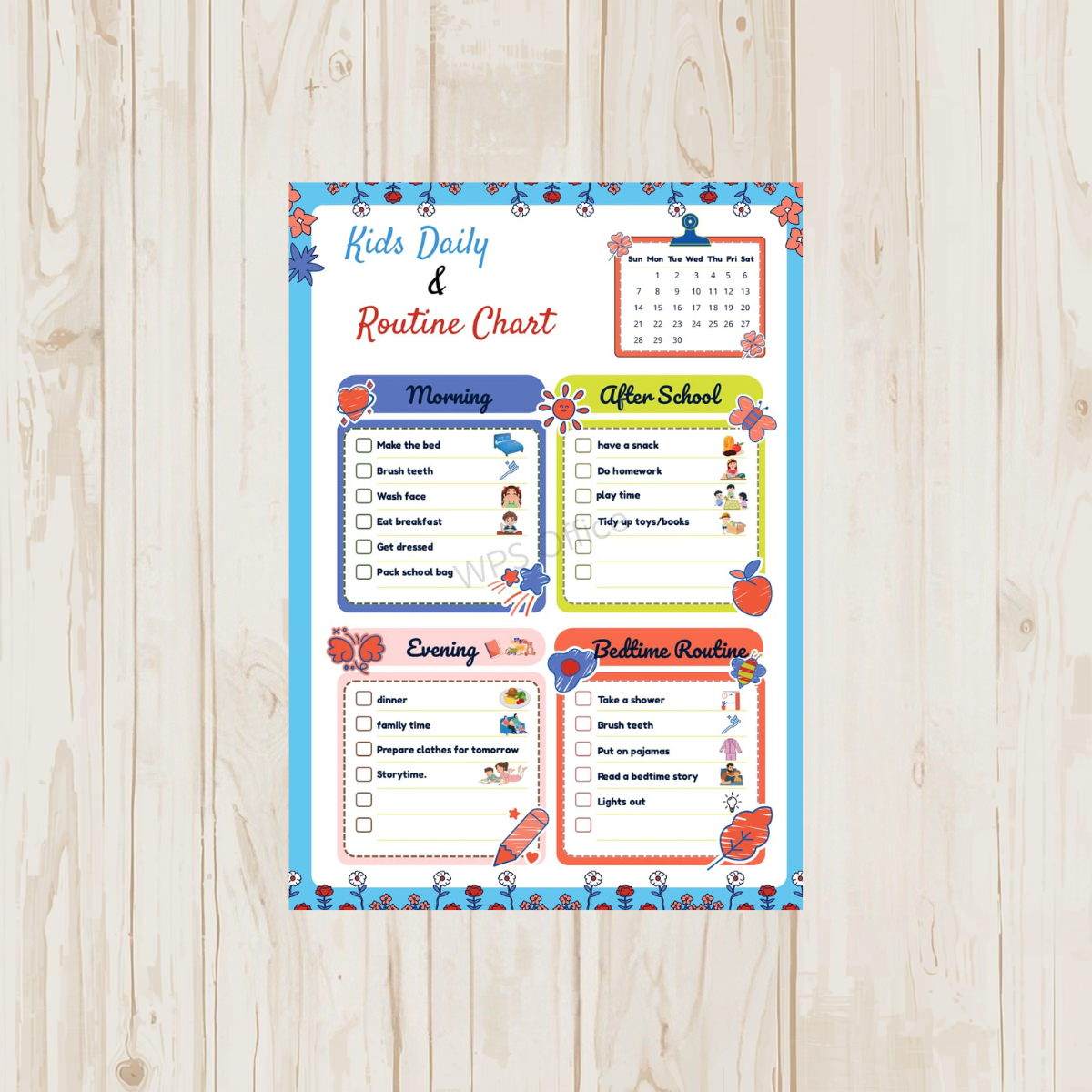 Daily Routine Chart – DailyStarKids