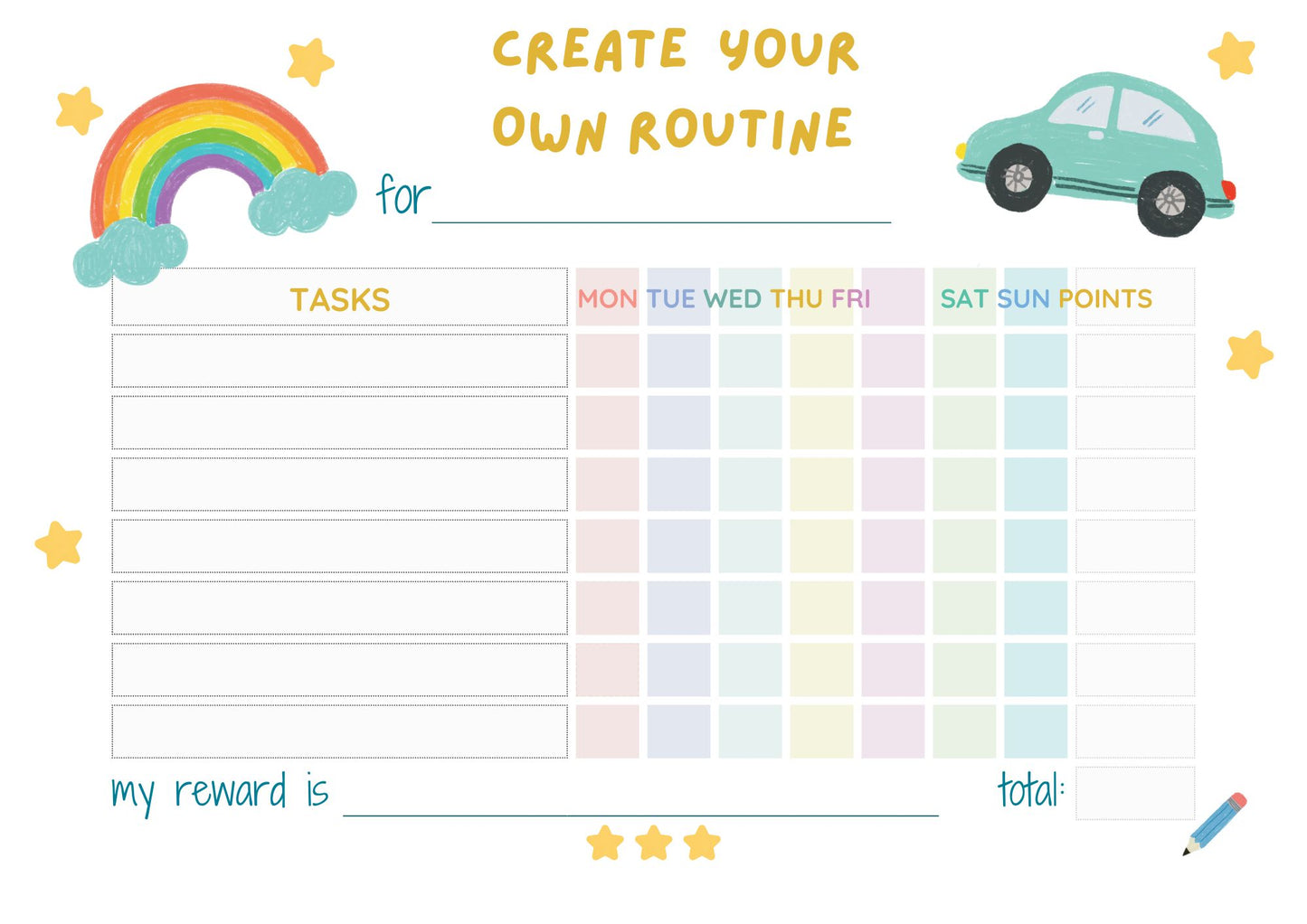 Daily Routine Chart – DailyStarKids