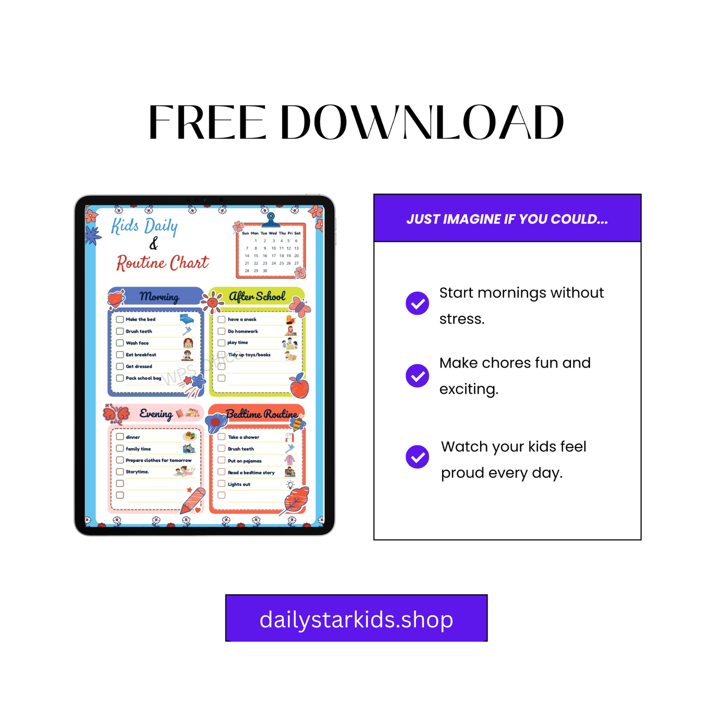 Daily Routine Chart – DailyStarKids
