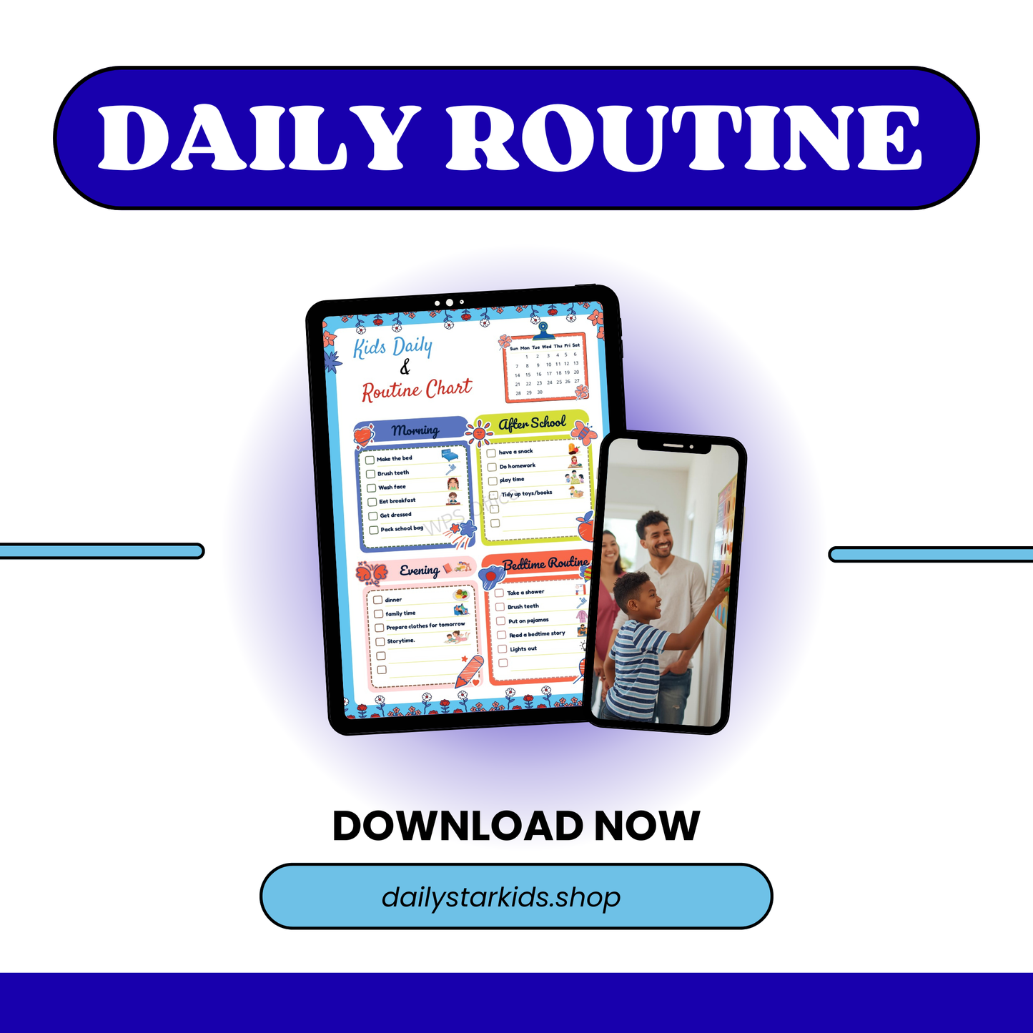 Daily Routine Chart – DailyStarKids
